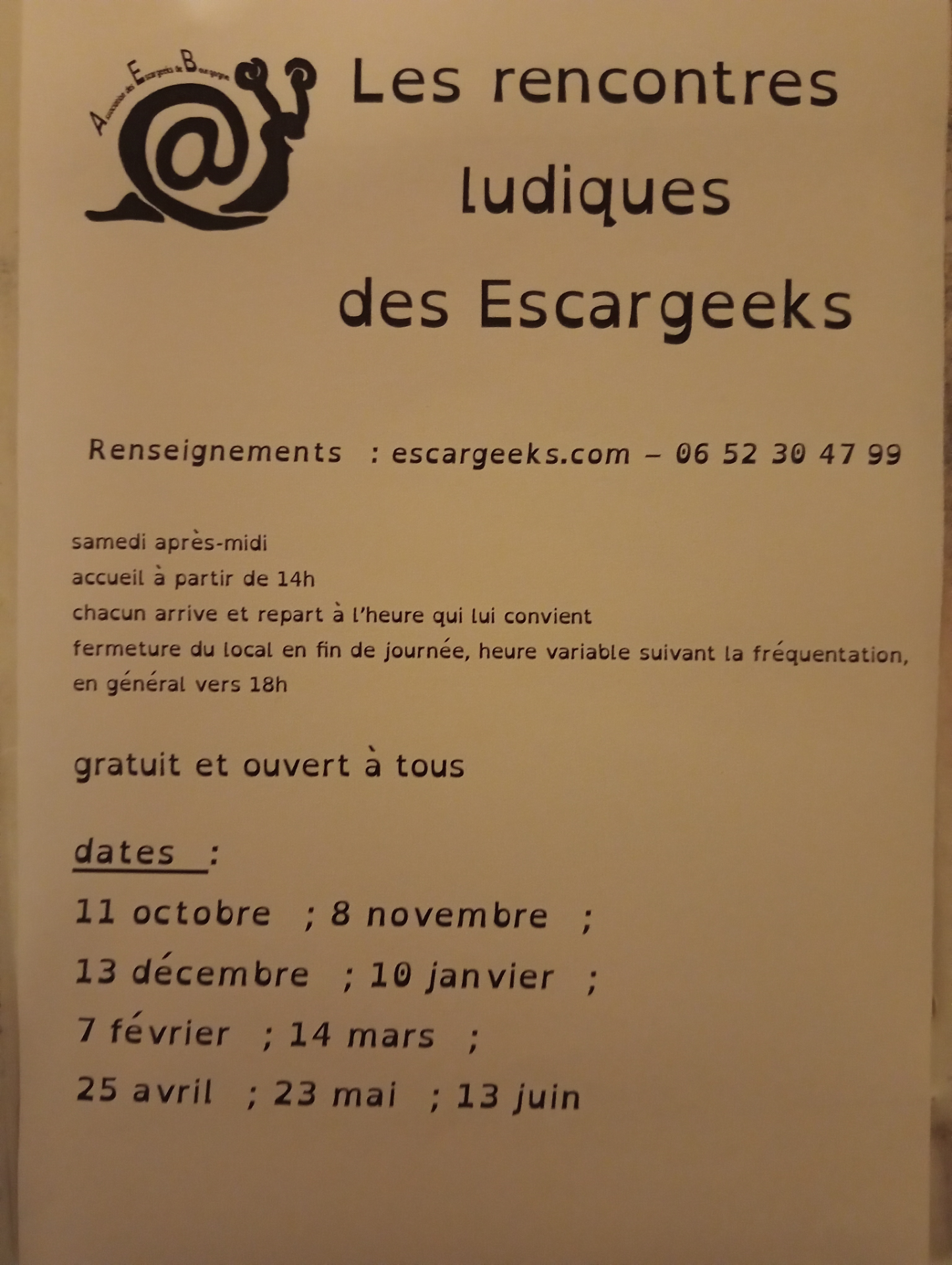 Rendez-vous Les Escargeeks
