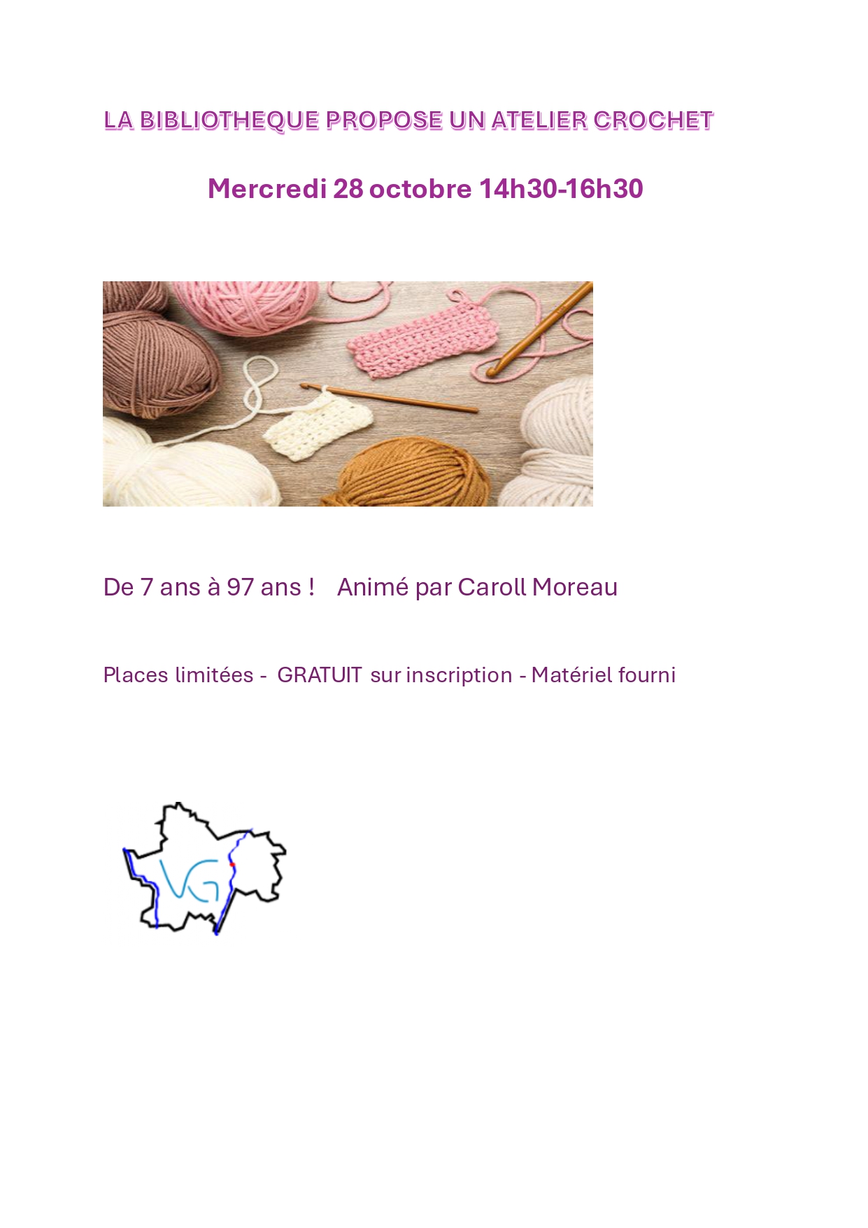 Atelier crochet à la bibliothèque