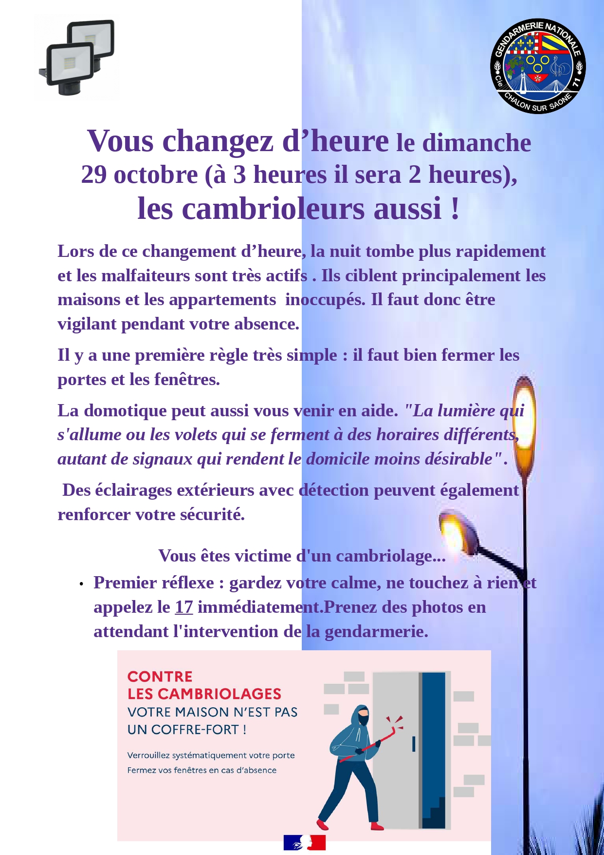Changement d'heure